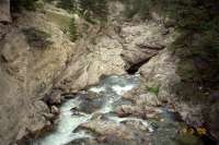 Natural Bridge and Falls - water goes in... 